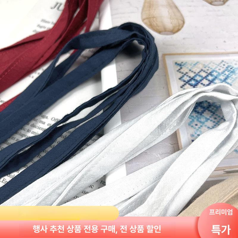 여성 원피스 허리 스트랩 리넨 코튼 벨트 교체용 배색 스트링 끈 - 상세 이미지 2