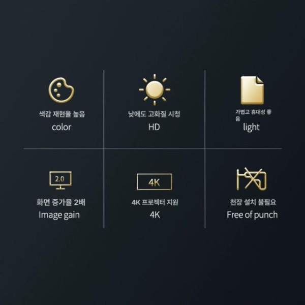 튼튼한 천장 프로젝터 거치대 벽거치대 벽부착 빔 사무실 이동식 접이식 60인치 16 9 접이식 60인치 16 9 - 상세 이미지 5
