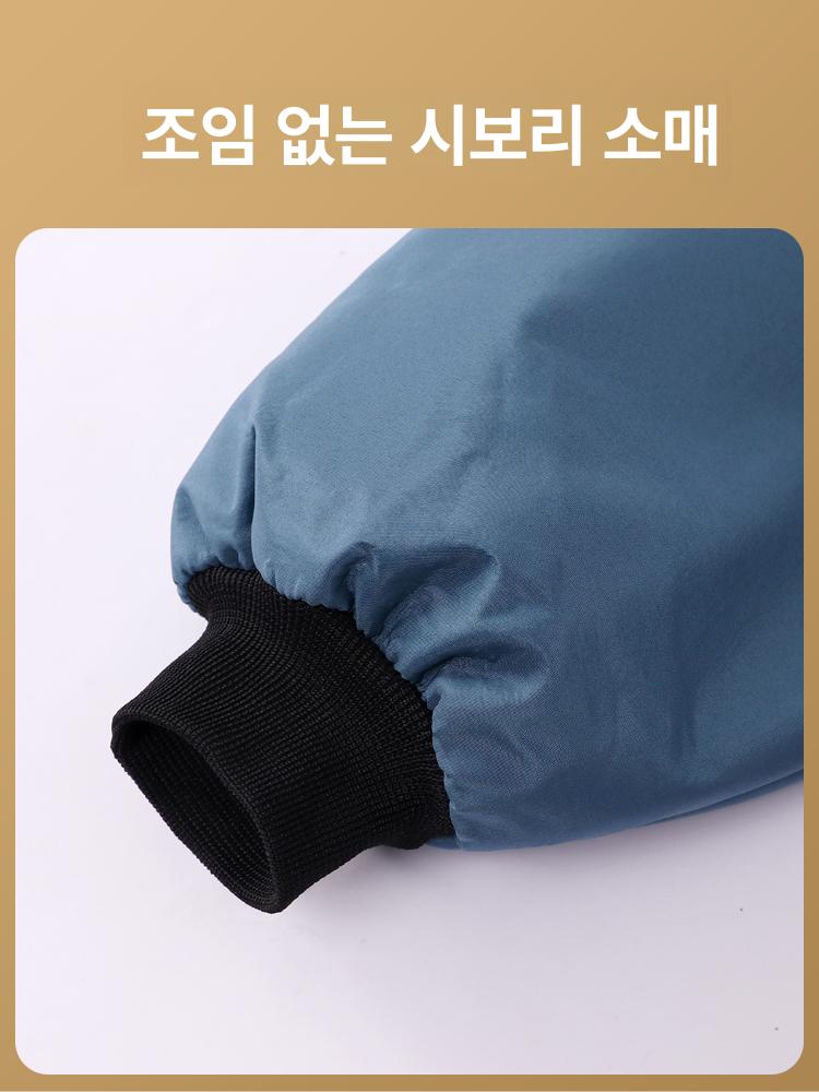 기모 긴팔 작업복 실내 앞치마 겨울용 넉넉한 핏 - 상세 이미지 4