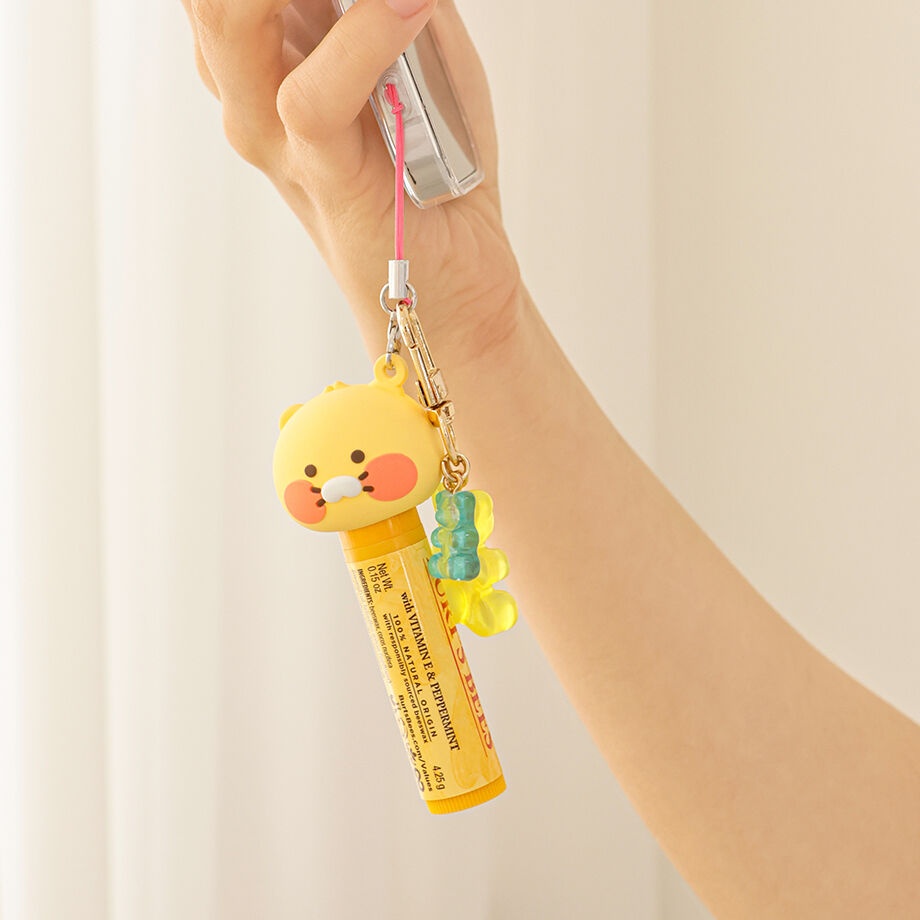 리틀춘식이 뚜껑 키링 립밤 키홀더 가방 꾸미기 - 상품 이미지