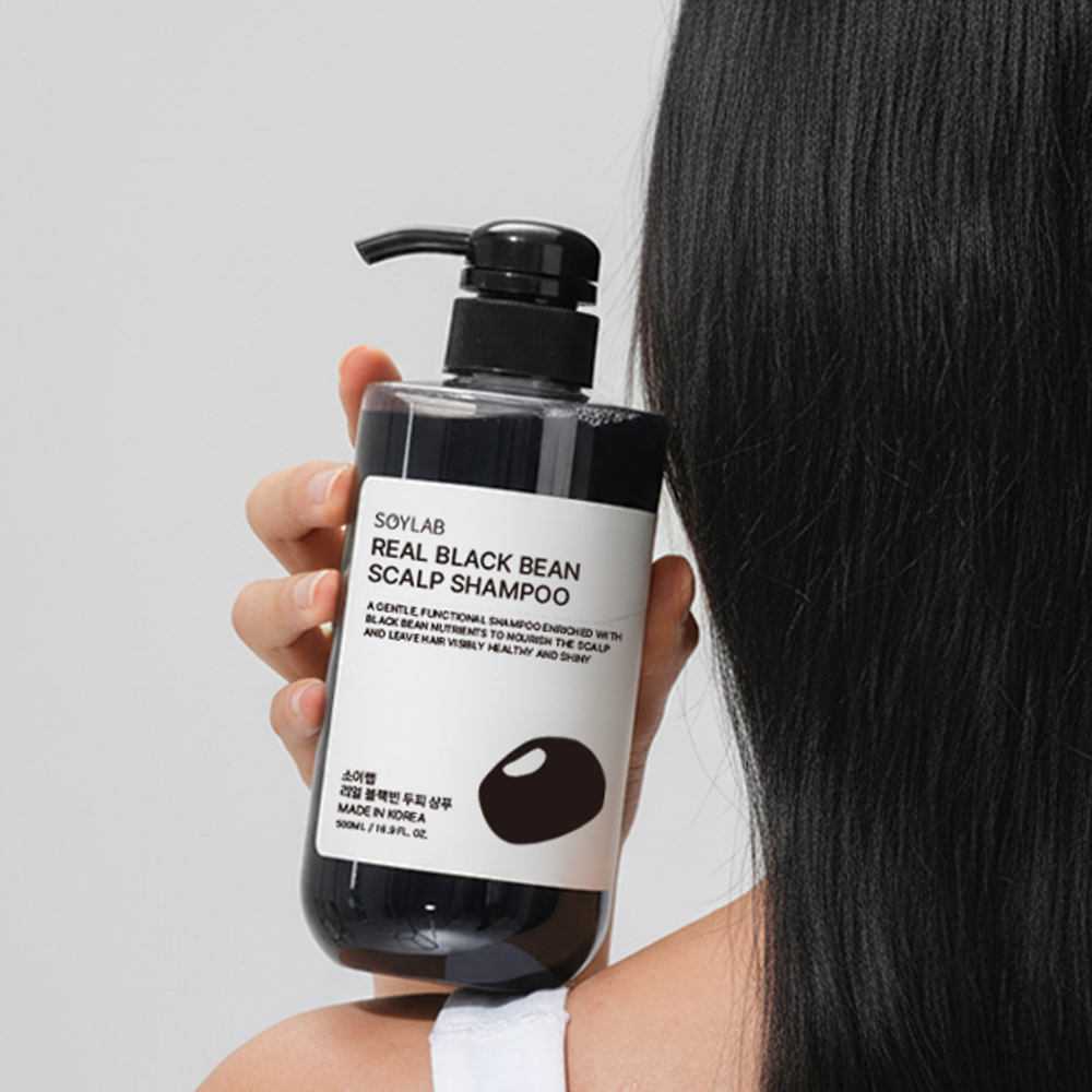 소이랩 리얼 블랙빈 탈모 완화 저자극 검은콩 두피 진정 샴푸 500ml, 1개 이미지 7
