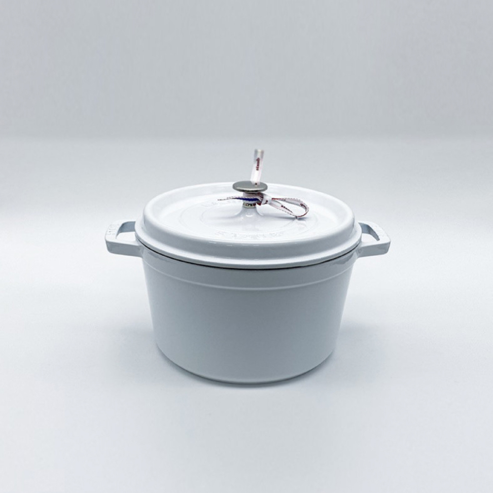 스타우브 STAUB 원형 꼬꼬떼 톨 24cm 퓨어화이트 125092402-B 프랑스 B품 - 상세 이미지 2