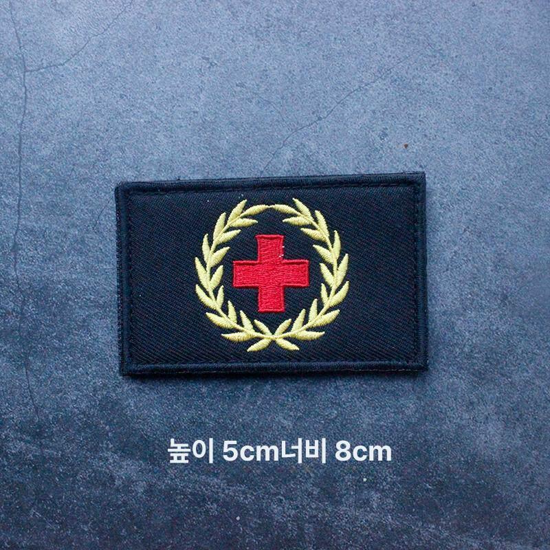 밀리터리 전술 패치 자수 의료 응급 처치 배지 벨크로 구조 와펜 - 상세 이미지 4