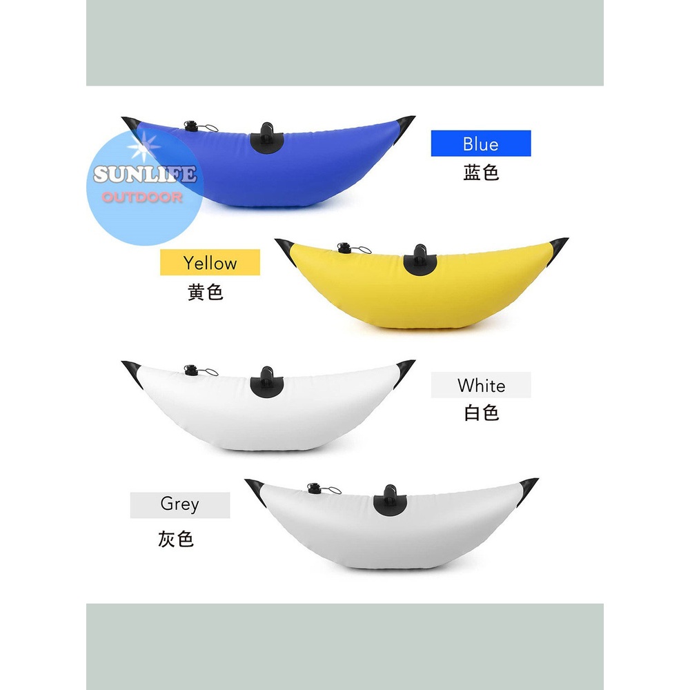 카약 보조 부력튜브 보트 싸이드킥 튜브 에어 부력 일체형 노란색 1세트 - 상세 이미지 4