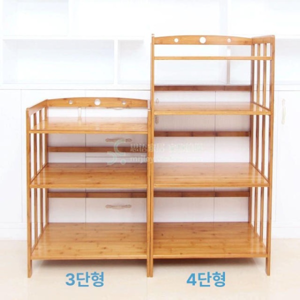 프리미엄 원목 틈새 오븐 렌지대 다용도 수납장 밥통 수납 조립식 내추럴 두꺼운 2칸 52cm 내추럴 두꺼운 2칸 52cm - 상세 이미지 3