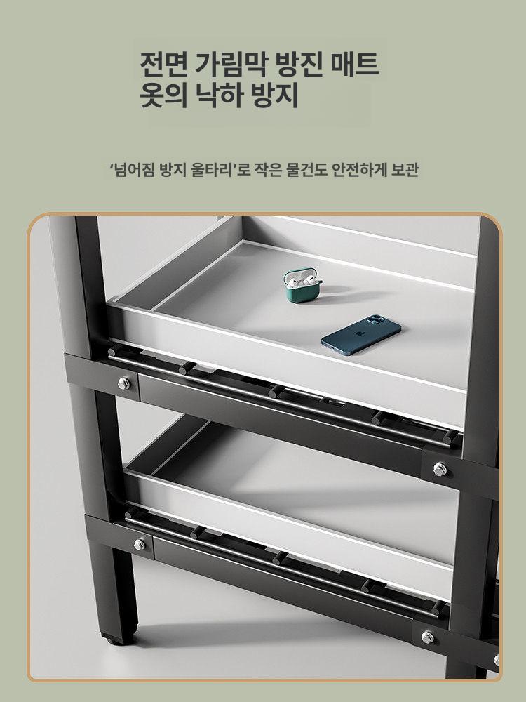 비키니 옷장 행거 커튼식 드레스룸 자취방 조립식 옷걸이 수납장 - 상세 이미지 5