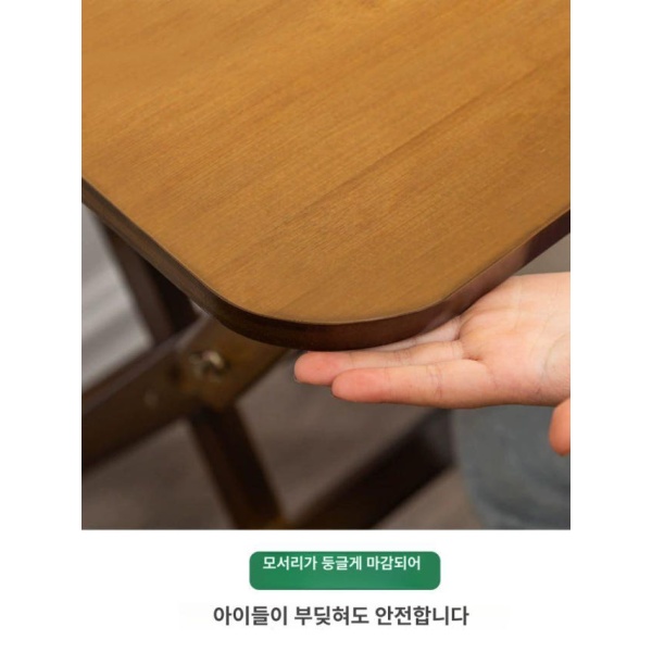 프리미엄 다용도 접이식 원목 식탁 확장형 바베큐 테이블 간이 탁자 폴딩 80도 평면 책상+43 의자 티 컬러 매직 접이식 의자 - 상세 이미지 3