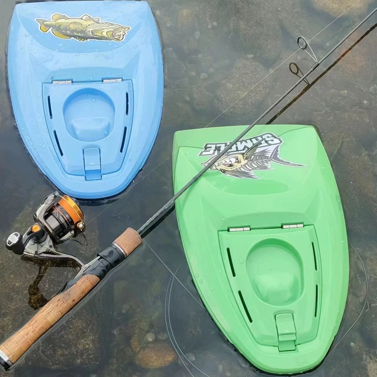 은어 쏘가리 미끼 보트 낚시 살림통 밑밥통 그린 에메랄드 - 상세 이미지 4