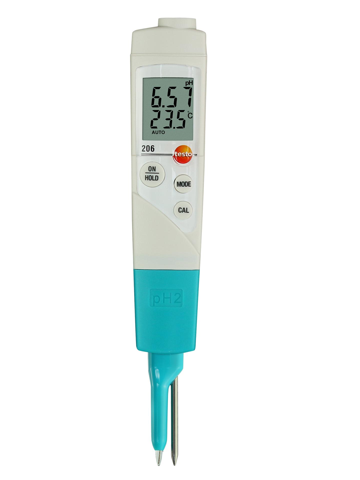 펜 산도계 센서 미터 산도측정기 수질 분석기 반고체용 testo206 ph1 온도센서포함 - 상품 이미지