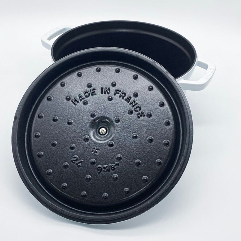 스타우브 STAUB 원형 꼬꼬떼 톨 24cm 퓨어화이트 125092402-B 프랑스 B품 이미지 6