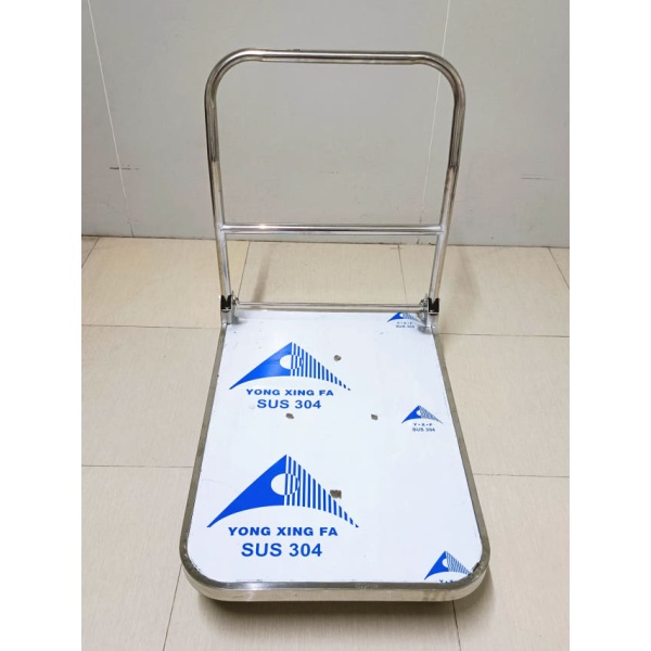 튼튼한 접이식 PVC 핸드카 우레탄 바퀴 스테인리스 스틸 카트 리어카 40cmx60cm 없음 202 스테인리스 스틸 40cmx60cm - 상품 이미지