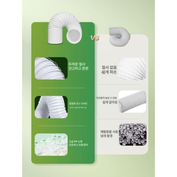 프리미엄 에어컨 호스 배기관 연장 이동식 냉각 공기 범용 차박용 직경 13mm 0.5m 왼쪽 회전 직경 13mm 0.5m 왼쪽 회전 - 상세 이미지 5