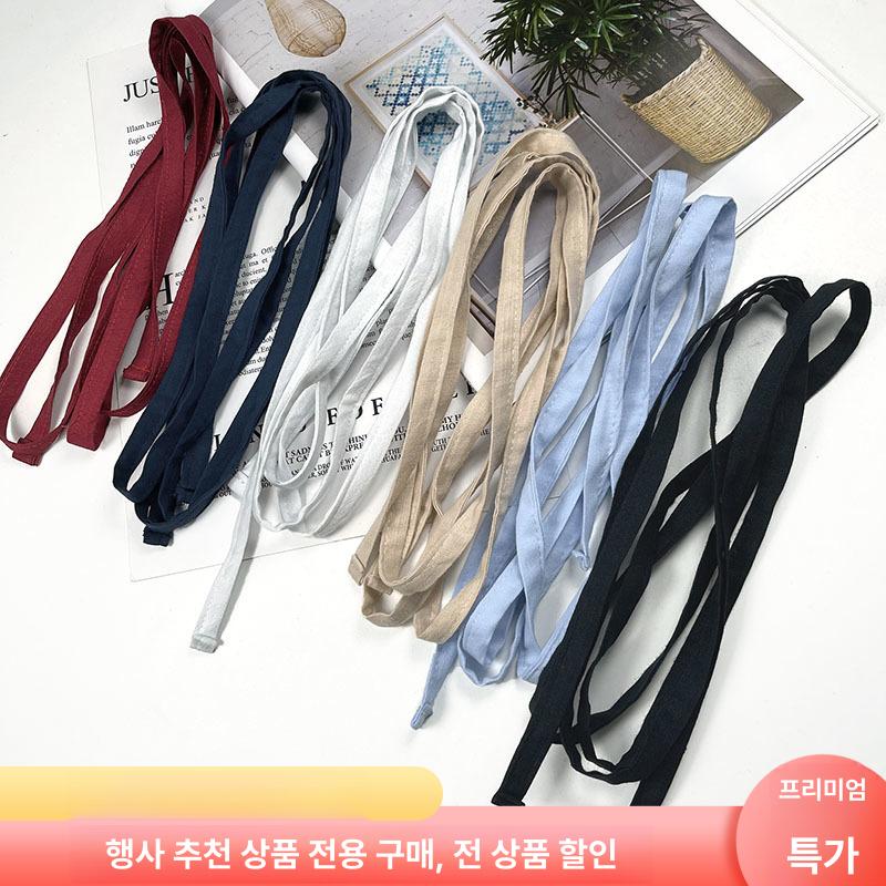여성 원피스 허리 스트랩 리넨 코튼 벨트 교체용 배색 스트링 끈 - 상세 이미지 4