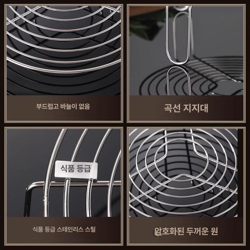 304 스텐 찜채반 찜망 업소용 가정용 냄비 16cm 짧은다리 - 상세 이미지 4