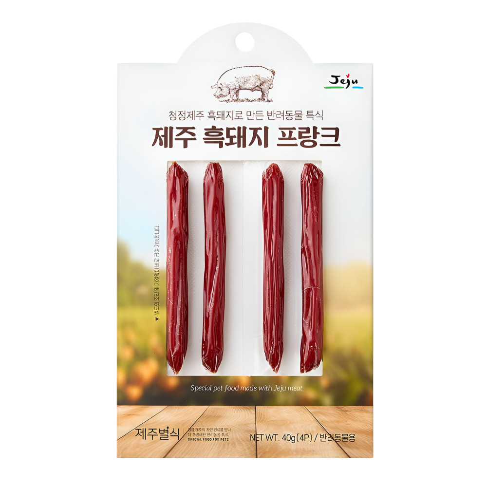 제주별식 프랑크 생육소세지 흑돼지, 40g, 1개 - 상품 이미지