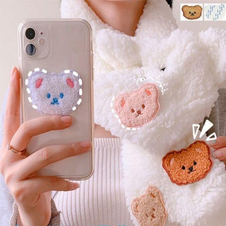지니몰 곰캐릭터 자수 와펜 패치 귀여운 옷리품 옷수선 열스티커 열부착 DIY 리폼 마크 의류 - 상품 이미지