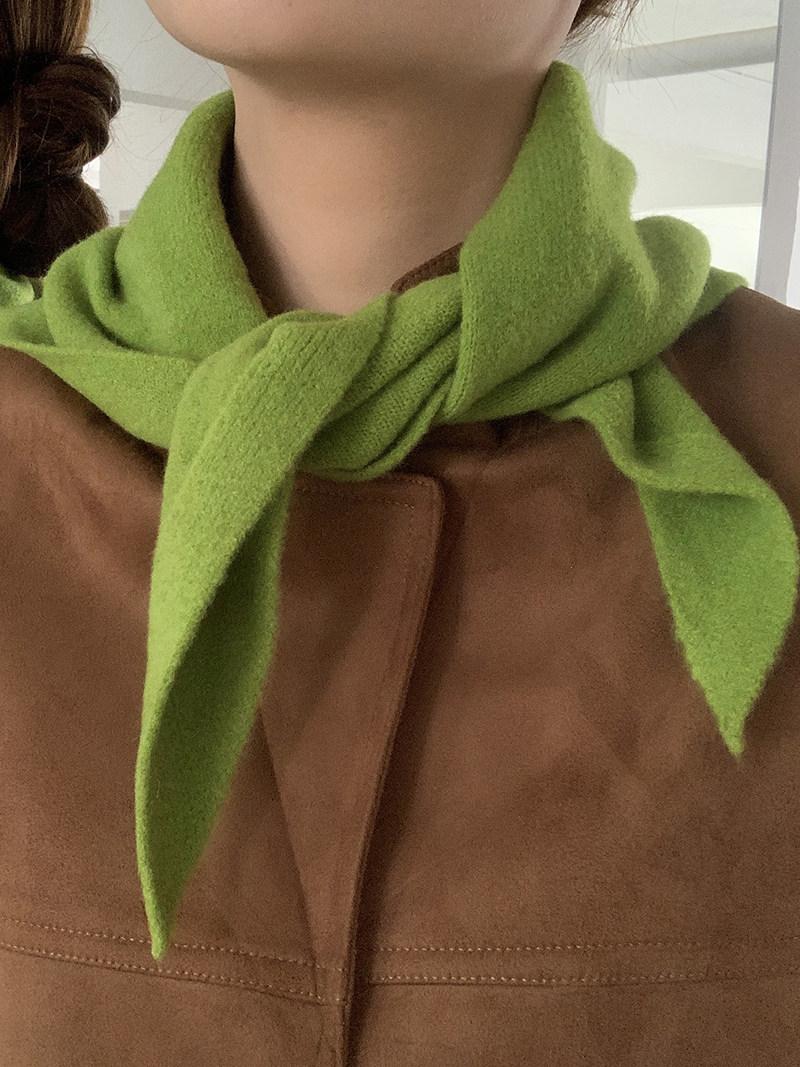 울 삼각 스카프 가을 겨울 목도리 데일리 숄 - 상품 이미지