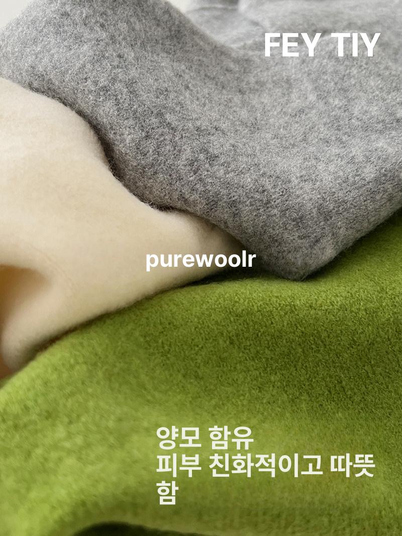 울 삼각 스카프 가을 겨울 목도리 데일리 숄 - 상세 이미지 3