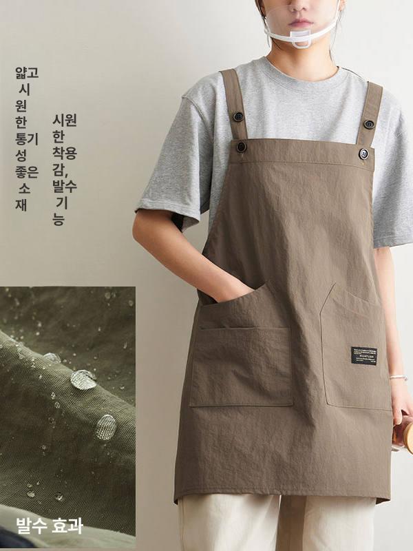 카페앞치마 숏앞치마 방수 식당 커피숍 근무복 조끼 베이커리 플로리스트