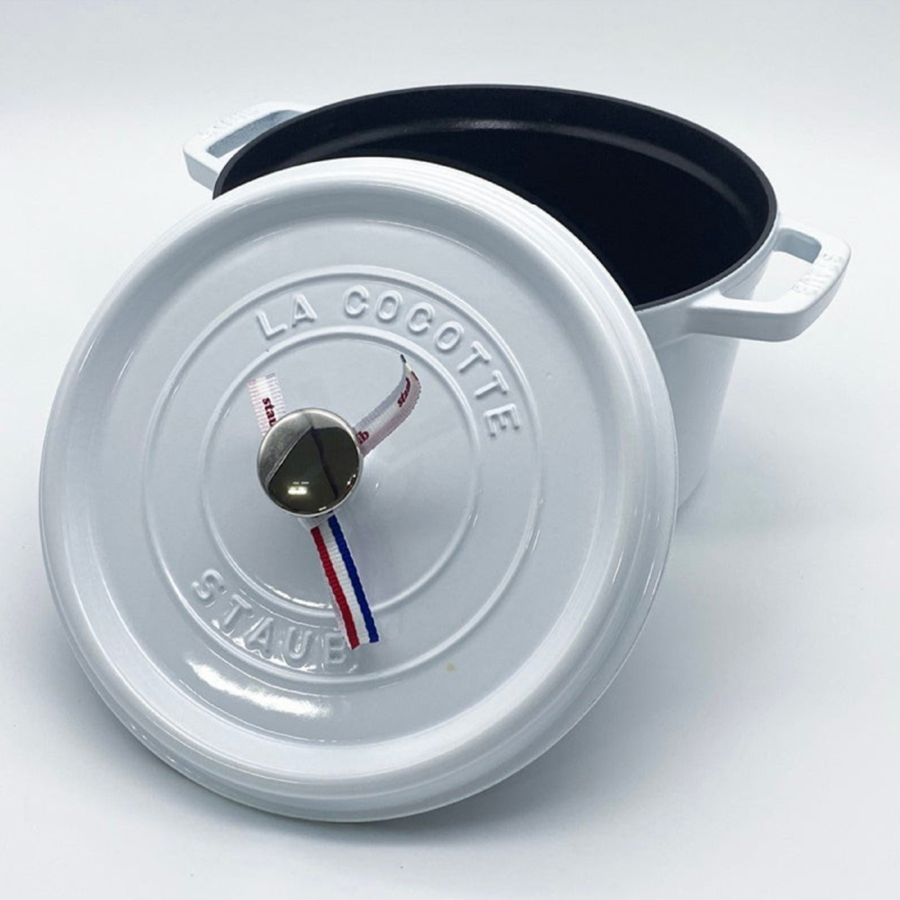 스타우브 STAUB 원형 꼬꼬떼 톨 24cm 퓨어화이트 125092402-B 프랑스 B품 - 상세 이미지 3