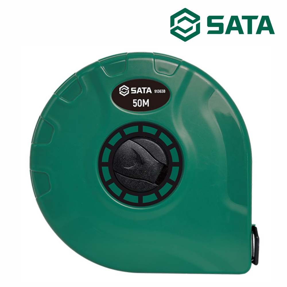 사타 SATA 화이버 줄자 50Mx13mm 91363B 산업현장 측량 화이바줄자 - 상품 이미지