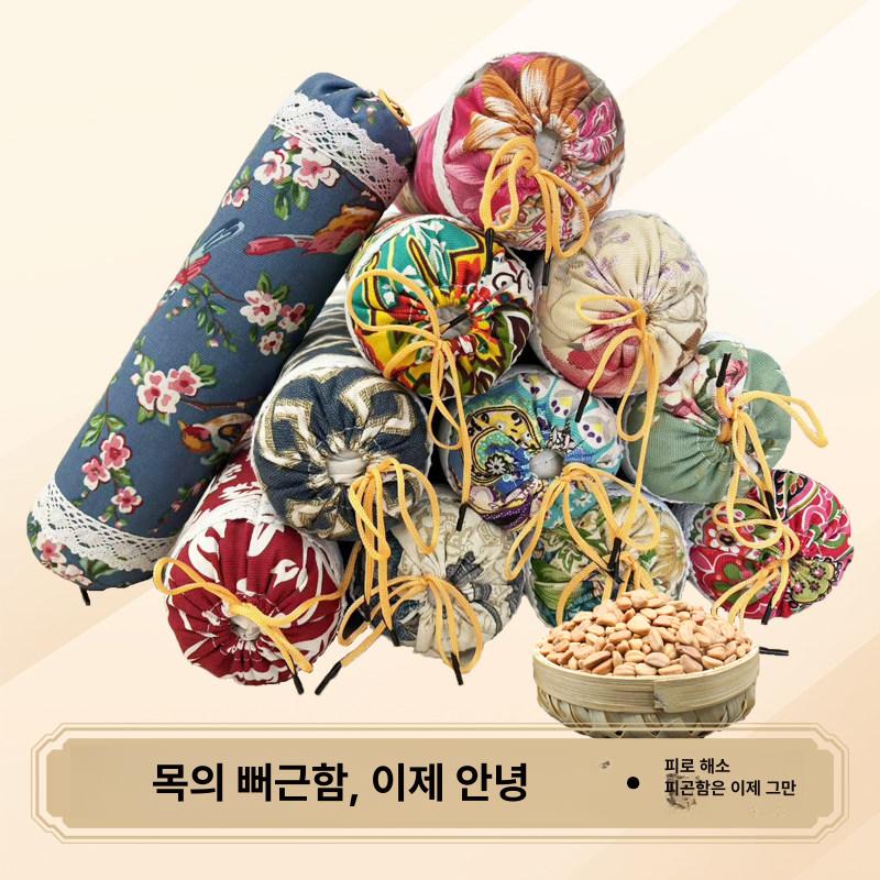 슬림 복숭아씨 베개 머리 받침 목보호 용품 베갯잇 수면 소형 산사씨 충전 - 만개한 꽃 B - 상세 이미지 2