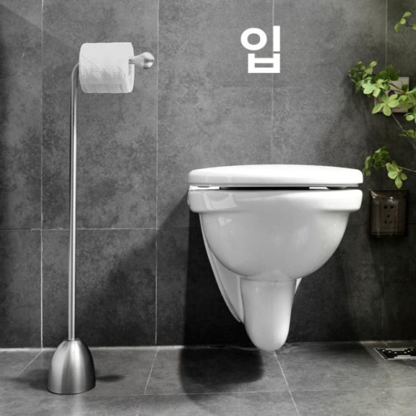 모던 스테인리스 걸이대 두루마리 거치대 휴지걸이 휴지 스탠드 무광 니켈 컬러 니켈 컬러 휴지걸이 - 상세 이미지 3