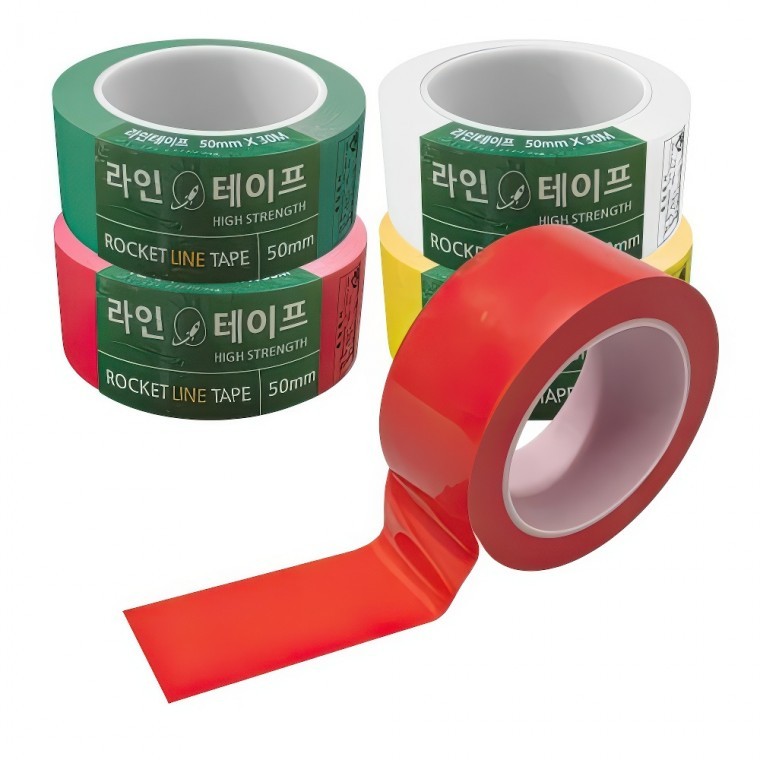 지니몰 체육관 배트민턴 폴리스 선 라인 테이프 4종 50mm 30M 경계선 PVC 마스킹 - 상품 이미지