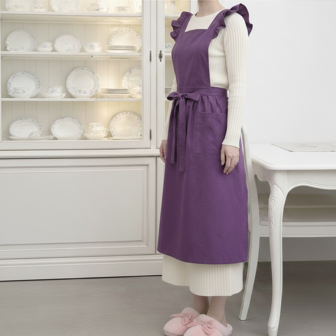 앨리스 린넨 프릴 롱앞치마 원피스 플로리스트 공방 신혼 여성