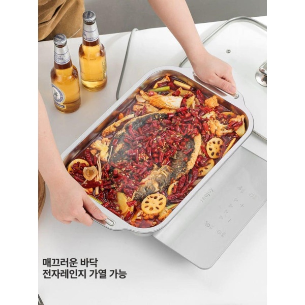 프리미엄 전골 어묵탕 가정용 32cm 얕은 소형 특가 깊은 스텐 버너용 스테인리스 0.5kg 특가 얕은 32cm 소형 0.5kg - 상세 이미지 3