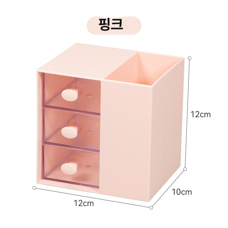 대용량 플라스틱 사각 펜꽂이 데스크 정리함 수납 어린이용 5017 화이트(263g) 이미지 7