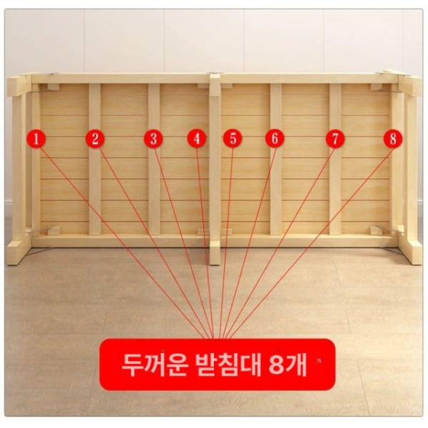 초특가 원목 간이침대 보조침대 이동식 연장침대 폴딩베드 좁은방 길이 180x너비 30 길이 180x너비 30 - 상세 이미지 2