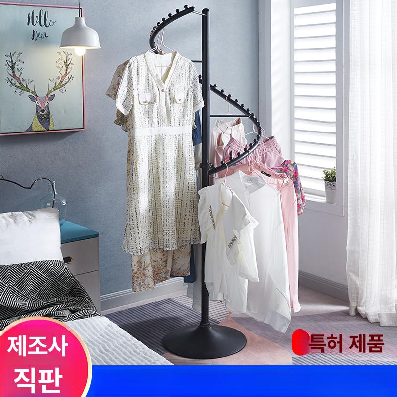 옷걸이 옷가게 철제 수납 겉옷 매장 원형 드레스룸 진주 높이 180cm,너비 62cm 기본구성 - 상세 이미지 5