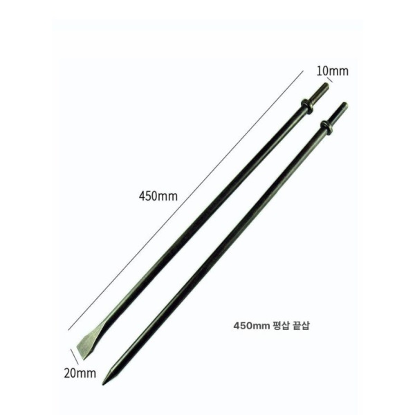 전문가용 에어 렌치 치즐 블레이드 해머 액세서리 공압 녹제거 삽 120mm 라운드 4개 세트 트리거 고무 - 상세 이미지 5