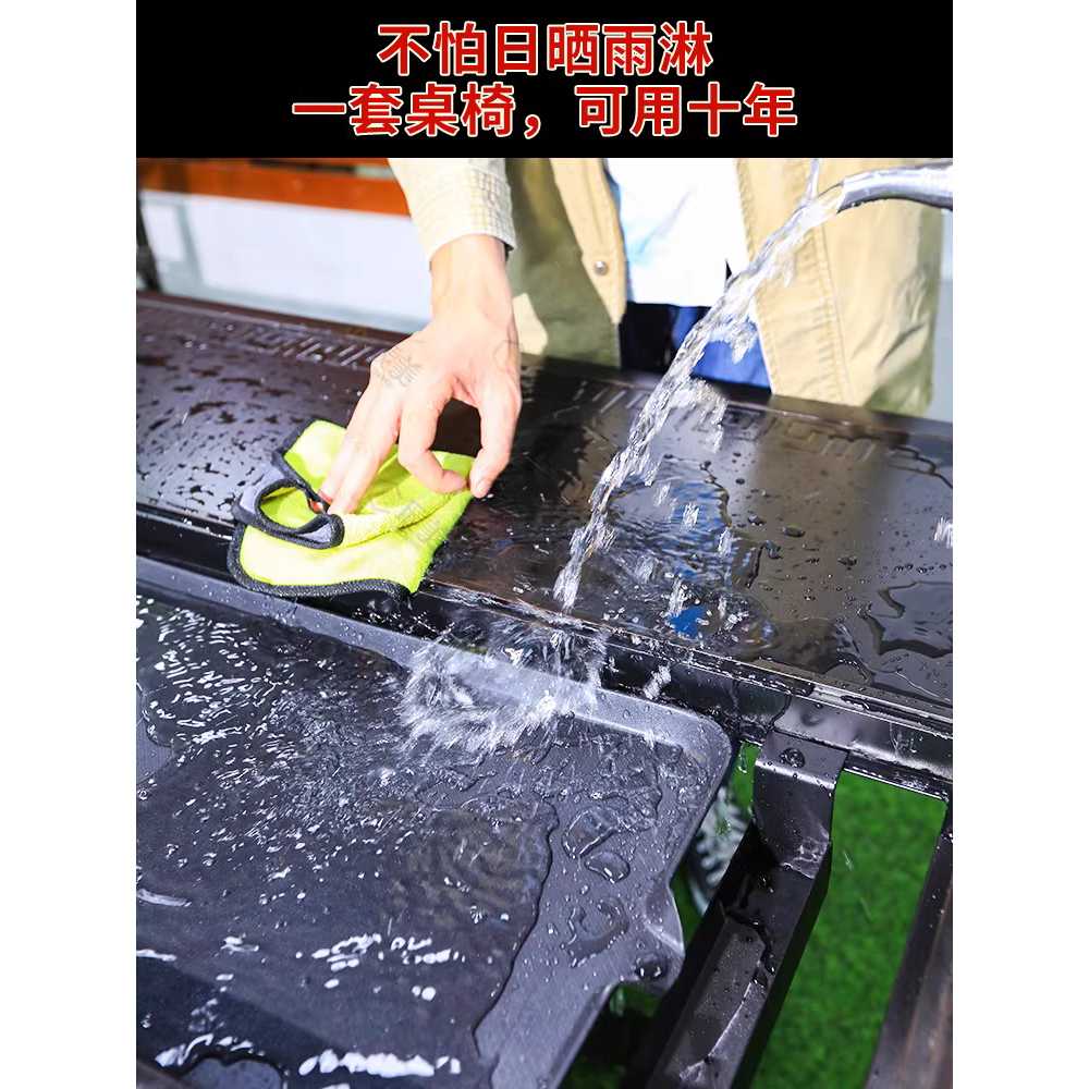 바베큐 테이블 세트 정원 야외 용 테라스 펜션 전기 식탁 바크 6인 - 상세 이미지 3