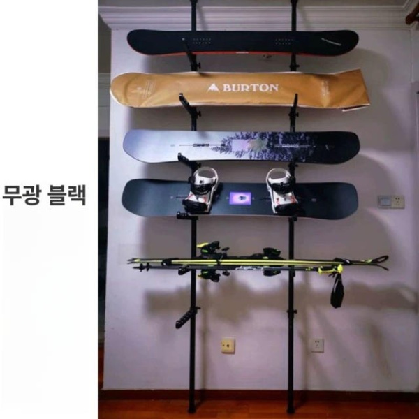 프리미엄 스노우보드 화이트 롱보드 거치대 서핑보드 보관대 철제 보드걸이 8칸 360cm 3칸 화이트 310cm - 상세 이미지 3
