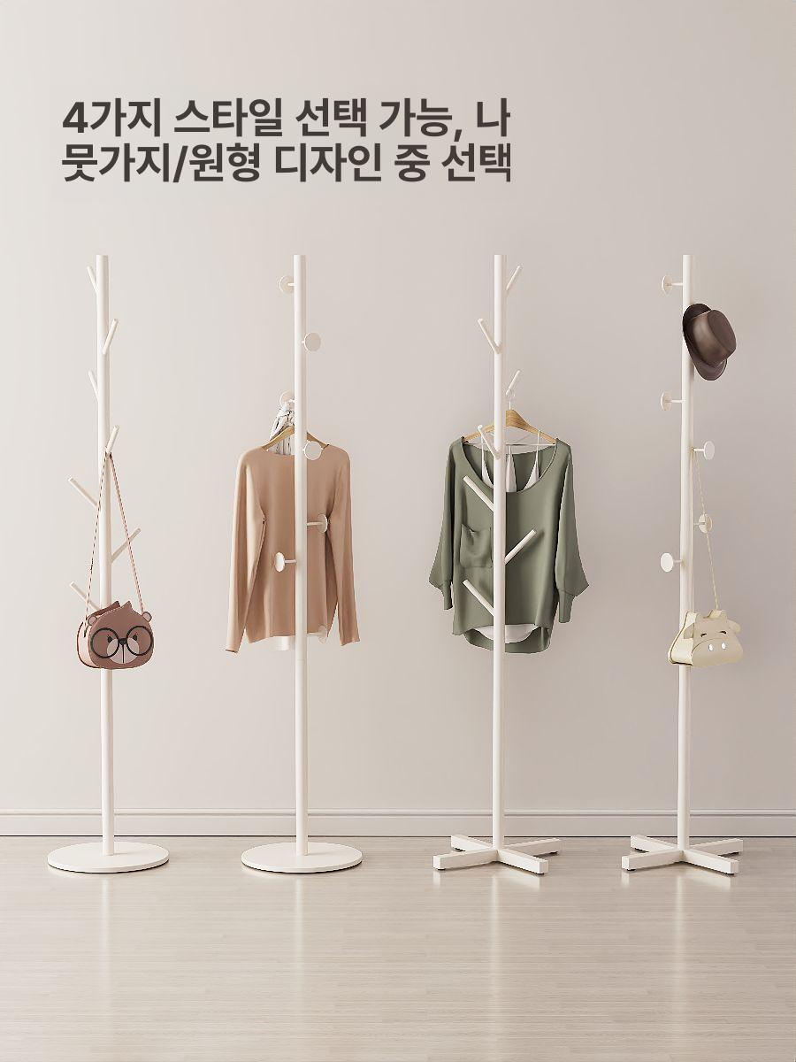 스탠드 옷걸이 틈새 이동식 철제 드레스룸 조립식 수납형 가지형 골드 프레임 스노우화이트 락 슬랩 - 상세 이미지 5
