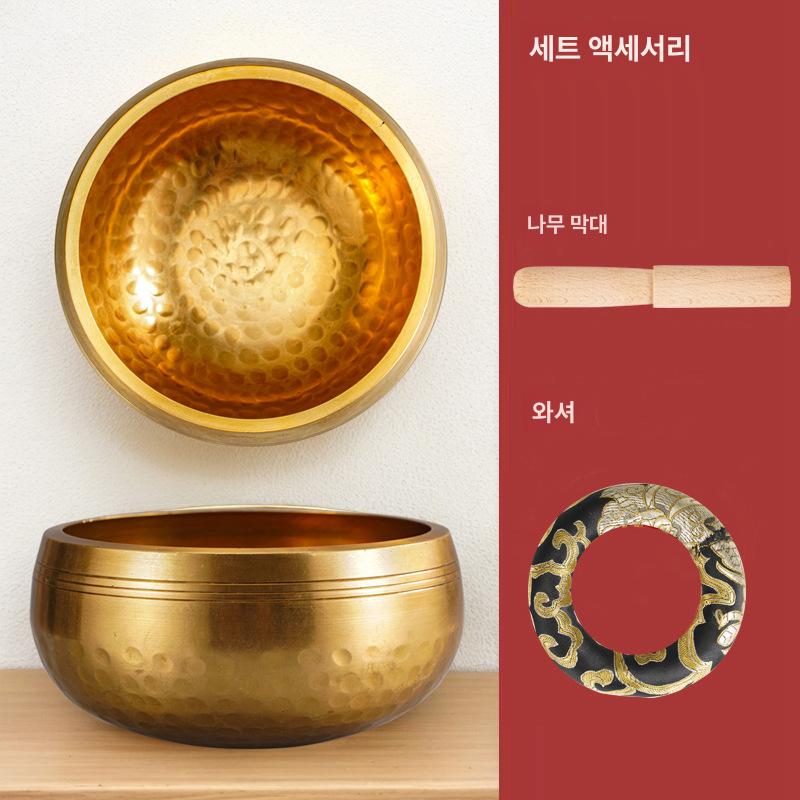 네팔 싱잉볼 요가 명상 불교 소리치유 명상종 작은 나무 망치 지름 8cm 이미지 7