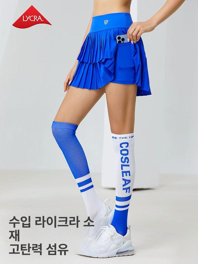 여성 테니스 스커트 플리츠 플레어 속바지 치마바지 여름용 - 상세 이미지 4
