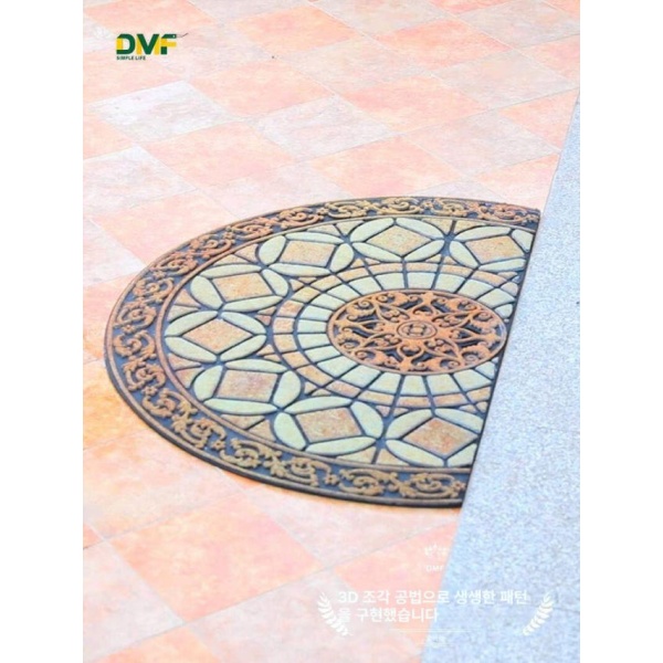 프리미엄 현관 업소용 매트 야외 출입구 플라워 문양 전원 생활 60cm x 90cm 전원 생활 60cm x 90cm - 상세 이미지 4