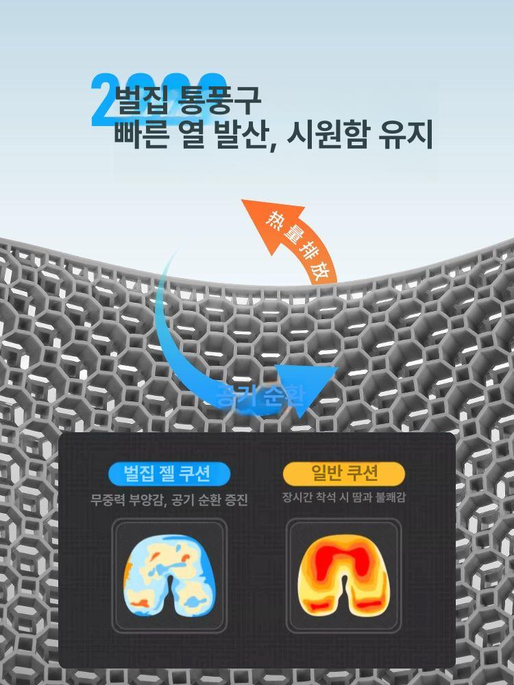 실리콘 벌집쿠션 통풍 매트 쿨링 벌집 여름 쿠션 강호동방석 - 상세 이미지 5