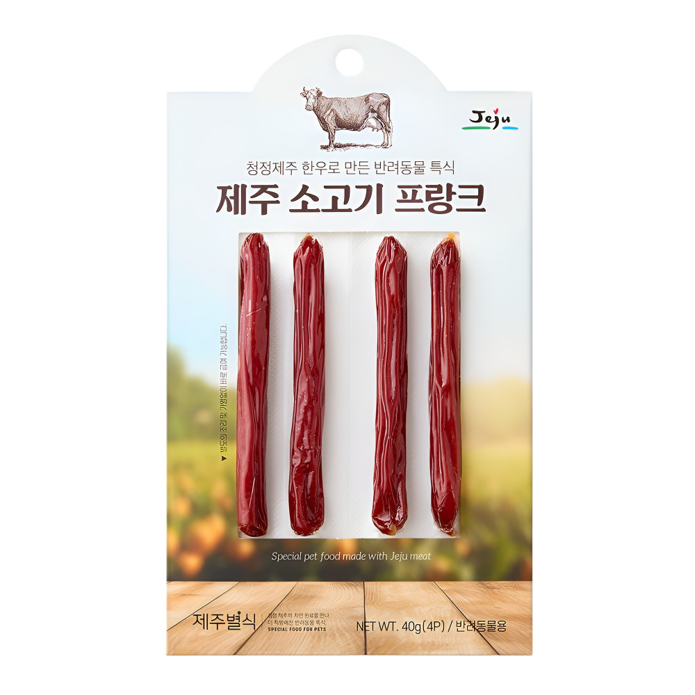 제주별식 프랑크 생육소세지 소고기, 40g, 1개 - 상품 이미지