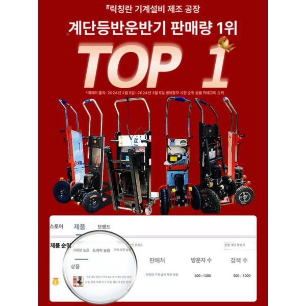 강력한 화물 전동 운반차 핸드카 수레 파레트 대차 손수레 가정용 단축형 계단 오르기 기계 전용 배터리 - 상세 이미지 2
