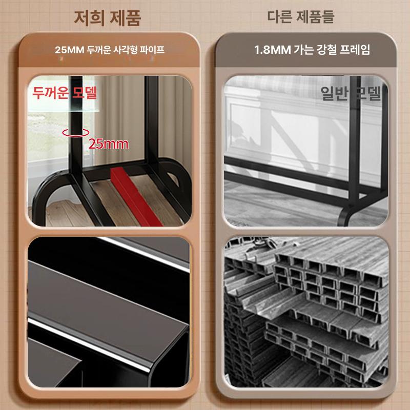 스탠드 행거 조립식 옷걸이 거치대 옷가게 철제 의류 수납 선반 - 상세 이미지 4