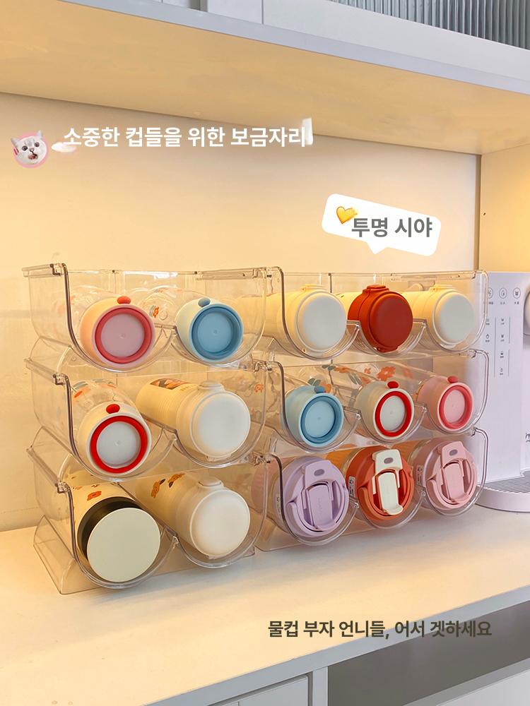 텀블러 보관함 서랍 선반 진열장 정리함 보관 바구니 - 상세 이미지 3