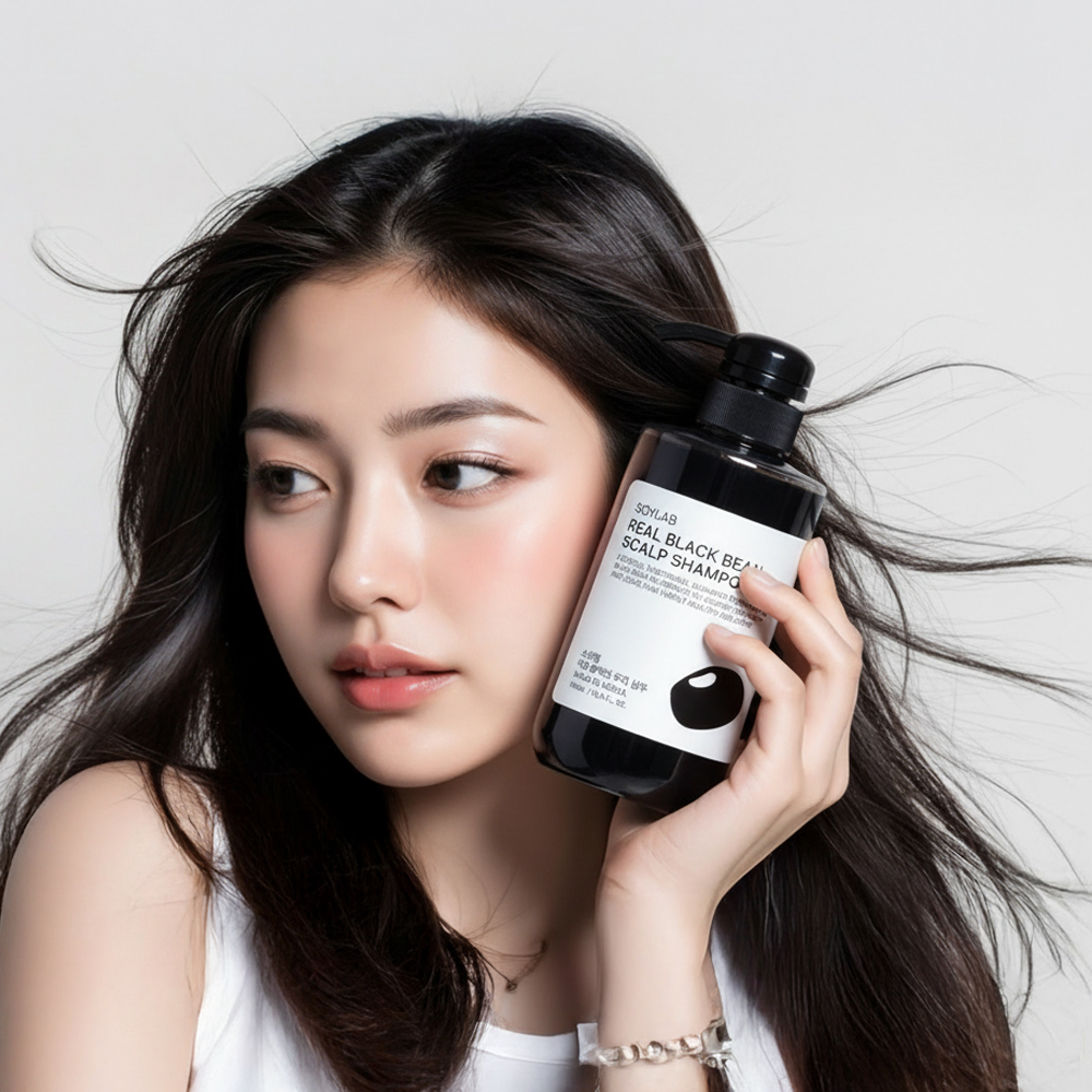 소이랩 리얼 블랙빈 탈모 완화 저자극 검은콩 두피 진정 샴푸 500ml, 1개 - 상세 이미지 2
