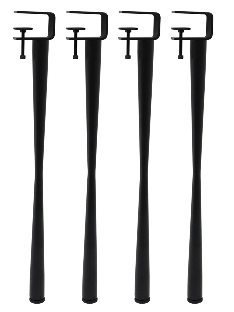 무타공 테이블 다리 탁자 커버 발 브래킷 프로텍터 사각형 가구 의자 검정 단일 튜브 45cm - 상세 이미지 4