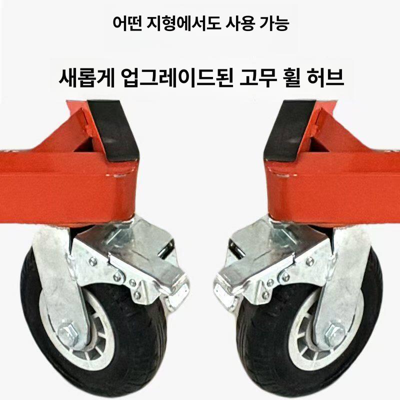 유리 운반 카트 석재 구르마 팔레트 호환 운반대 대형 6인치 바퀴 [4개 브레이크] - 상세 이미지 5