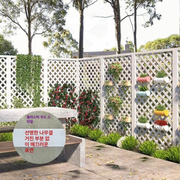 프리미엄 마당 울타리 라티스 접이식 가림막 합성목재 폴딩 파티션 90cmx180cm 특대 30cmx120cm 특대 - 상세 이미지 2