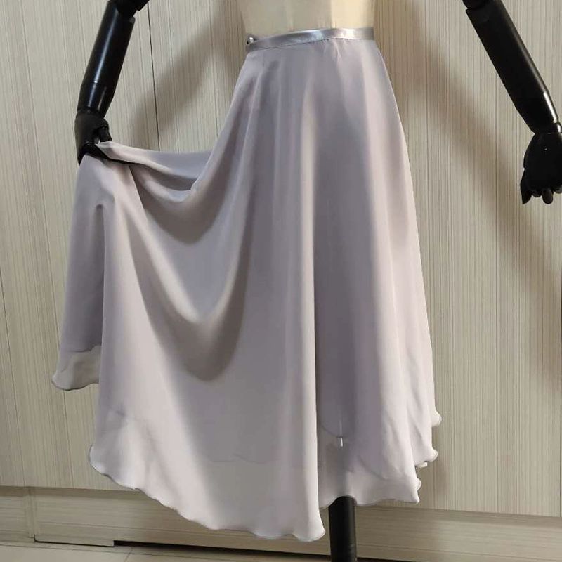 발레 롱스커트 여성용 공연복 무용 연습복 긴치마 의상 블랙80CM 프리사이즈 - 상세 이미지 4